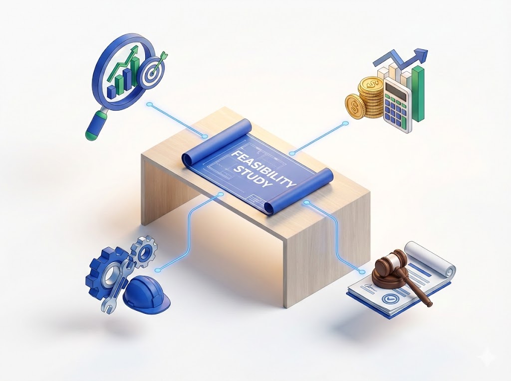 العناصر الأساسية في أي نموذج دراسة جدوى مشروع تجاري