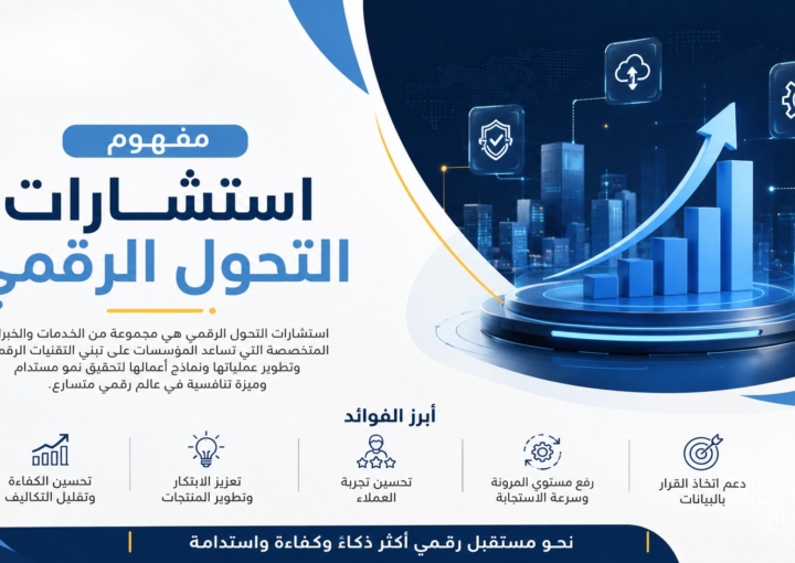 استشارات التحول الرقمي — لماذا تفشل 70% من المبادرات الرقمية قبل أن تبدأ؟ 1 استشارات التحول الرقمي