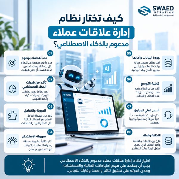 كيف تختار نظام إدارة علاقات عملاء مدعوم بالذكاء الاصطناعي