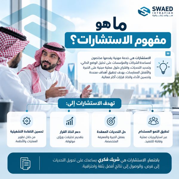 ما هو مفهوم الاستشارات؟